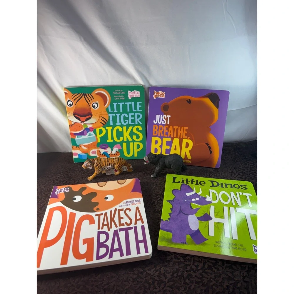 Hello Genius , 4 picture window books with 2 animals